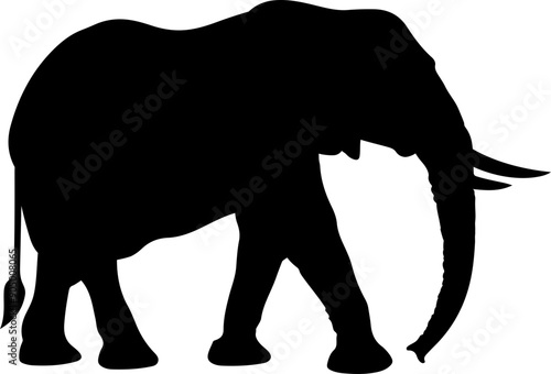 Elephant silhouete clipart design illustration