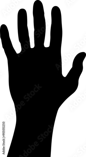 Hand silhouette clipart design illustration