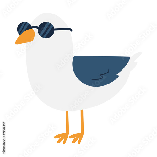 Seagull wear sunglasses