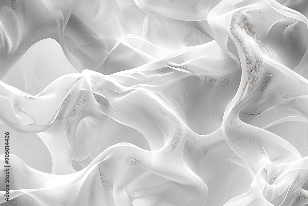Seamless texture featuring abstract white waves and black dots connected by lines, creating a futuristic and intricate design Seamless texture featuring abstract white waves and black dots connected by lines, creating a futuristic and intricate design