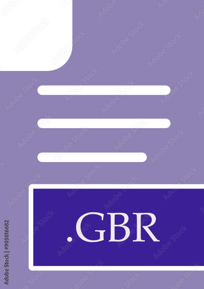 GBR File format icon fill inside GBR File format icon fill inside