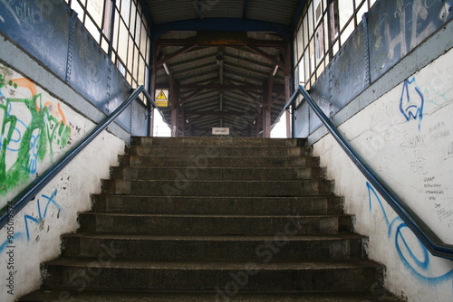 stairs to the railway platform, underpass photo