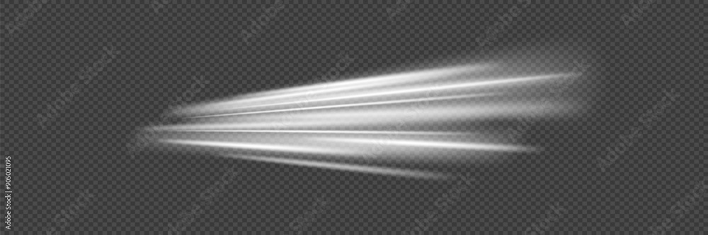 
White dynamic speed of movement and light. Light line and lights.