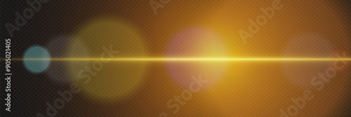 
Lens flash of light. Glowing highlight of the line. On a transparent background.