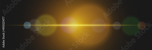 
Lens flash of light. Glowing highlight of the line. On a transparent background.