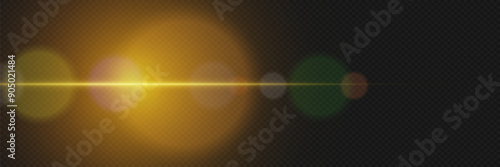 
Lens flash of light. Glowing highlight of the line. On a transparent background.