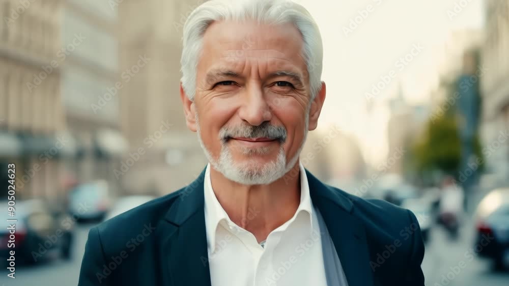 Elegant Senior Man in the City Elegant Senior Man in the City