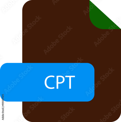 CPT file extension icon rounded corners and deep color photo