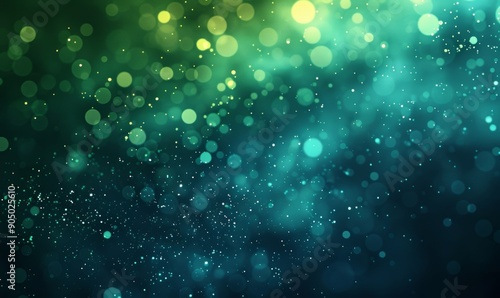 Dark color gradient background, green blue lights on grainy black backdrop, noise texture effect, webpage header design, Generative AI 