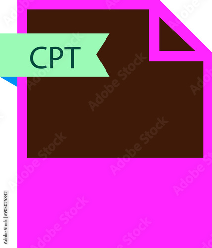 CPT File format icon roe color fill