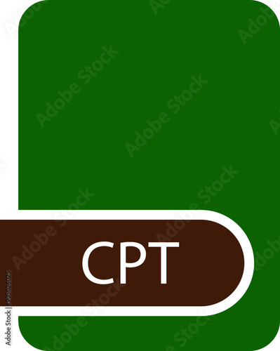 CPT File format icon with contour photo