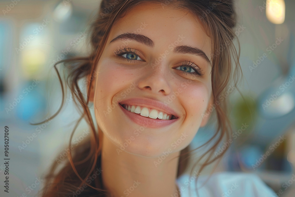 AI generated photo of beautiful woman on dentist appointment AI generated photo of beautiful woman on dentist appointment
