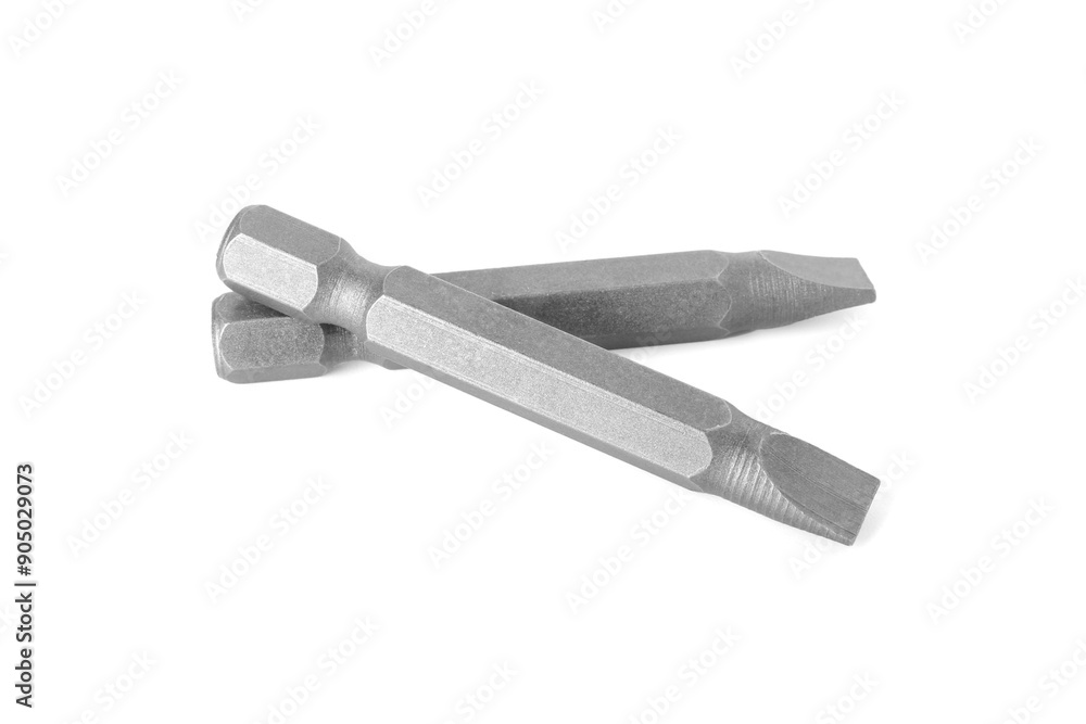Two bits for screwdriver isolated on white