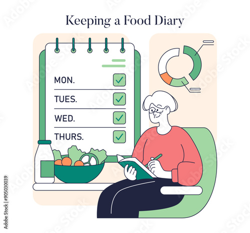 Low Histamine Diet. Flat Vector Illustration