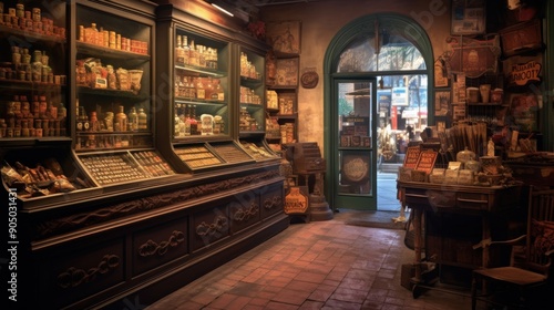 Vintage Grocery Store Interior