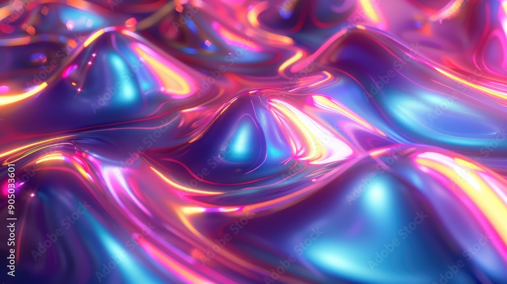 Holographic waves flowing seamlessly Holographic waves flowing seamlessly