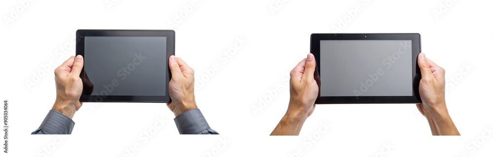 Hands Holding Black Tablet – Ideal for Technology and Digital Content Hands Holding Black Tablet – Ideal for Technology and Digital Content