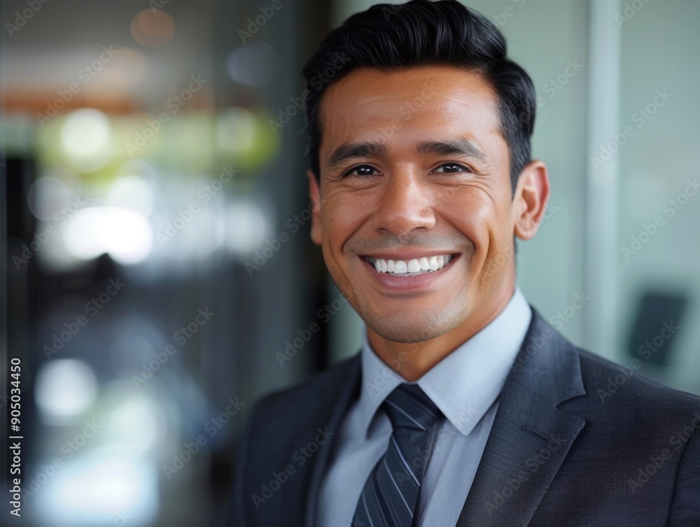 A businessman or executive smiling directly at the camera, wearing a suit and tie A businessman or executive smiling directly at the camera, wearing a suit and tie