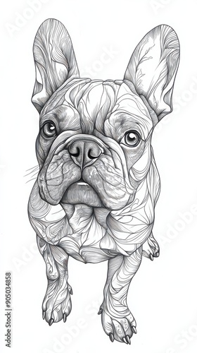 French Bulldog Line Art photo