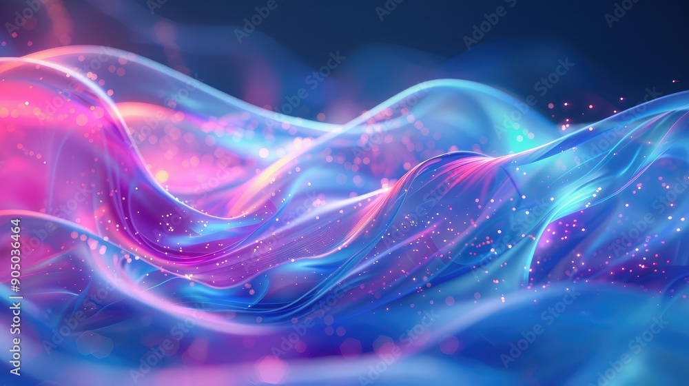 Holographic waves flowing seamlessly Holographic waves flowing seamlessly