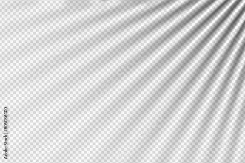 Light effect shadow overlay from blind isolated transparent background.
