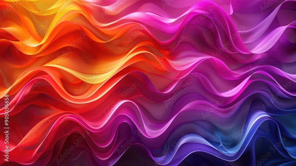 Intersecting colorful waves creating a mesmerizing effect Intersecting colorful waves creating a mesmerizing effect