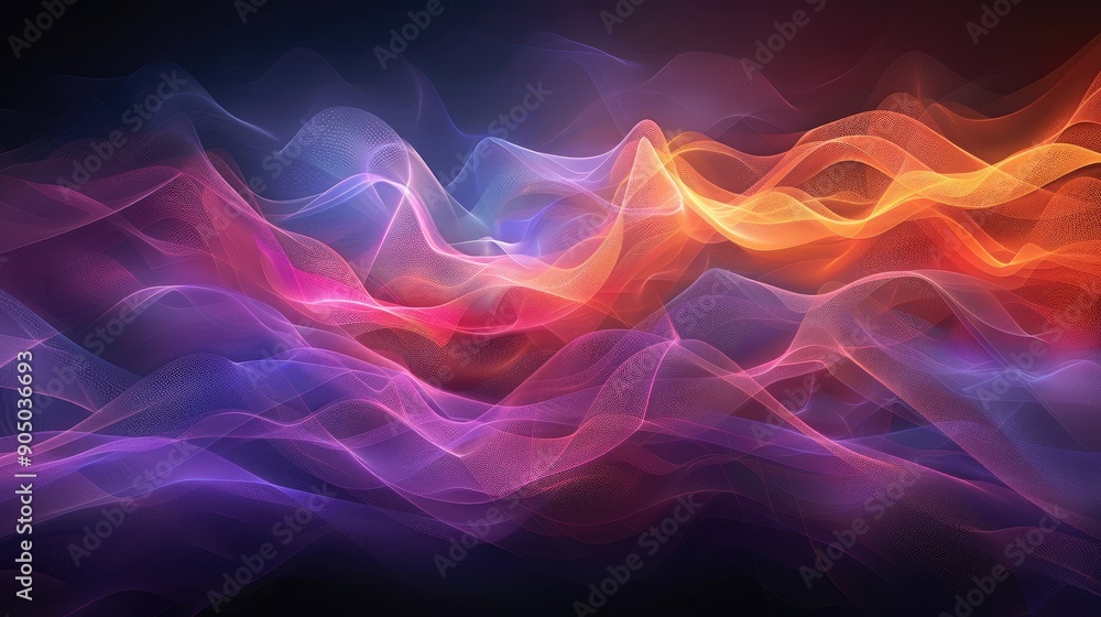 Intersecting colorful waves creating a mesmerizing effect Intersecting colorful waves creating a mesmerizing effect