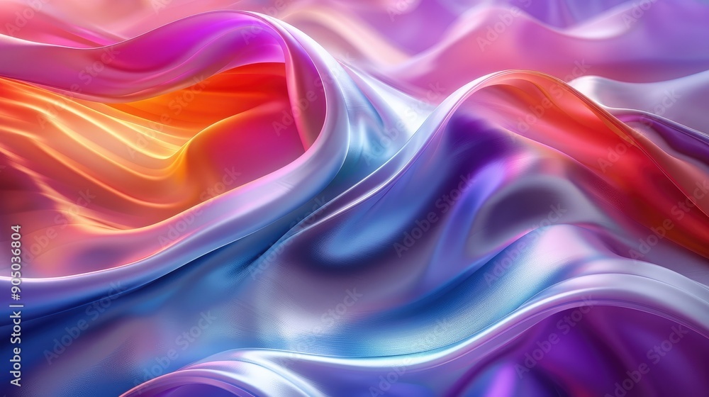 Intersecting colorful waves creating a mesmerizing effect Intersecting colorful waves creating a mesmerizing effect