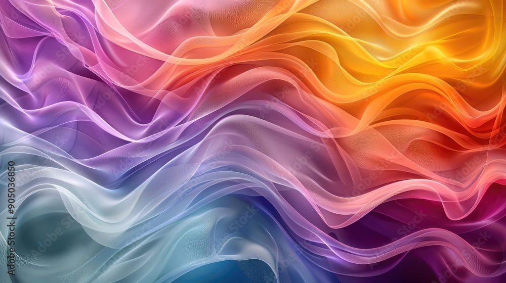 Intersecting colorful waves creating a mesmerizing effect Intersecting colorful waves creating a mesmerizing effect