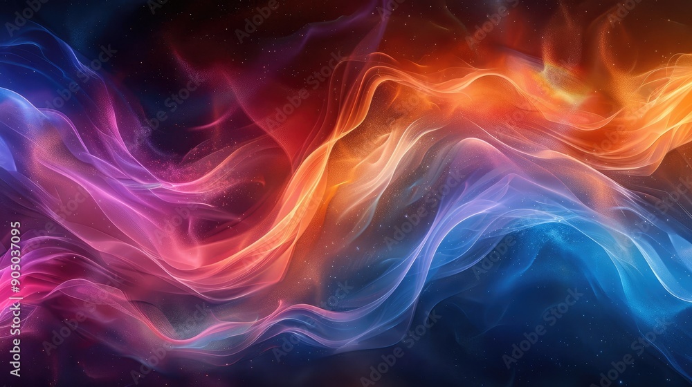 Intersecting colorful waves creating a mesmerizing effect Intersecting colorful waves creating a mesmerizing effect