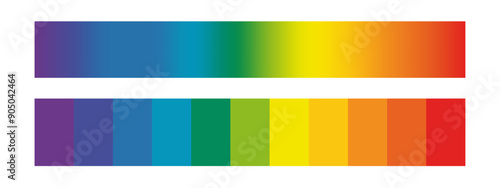 Light spectrum color Retro design element. Color scheme from infrared to ultraviolet. Color palette, gradient