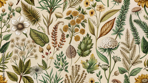 Vintage seamless floral pattern background design