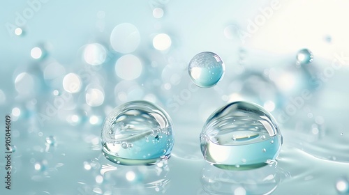 Close-up of a water-based moisturizer, Hydration skin, Lightweight and effective