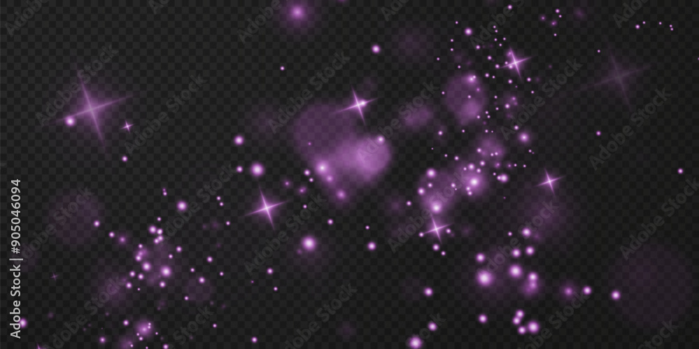 Christmas background. Powder PNG. Magic shining dust. Fine, shiny dust pink bokeh particles fall off slightly. Fantastic shimmer effect.	
