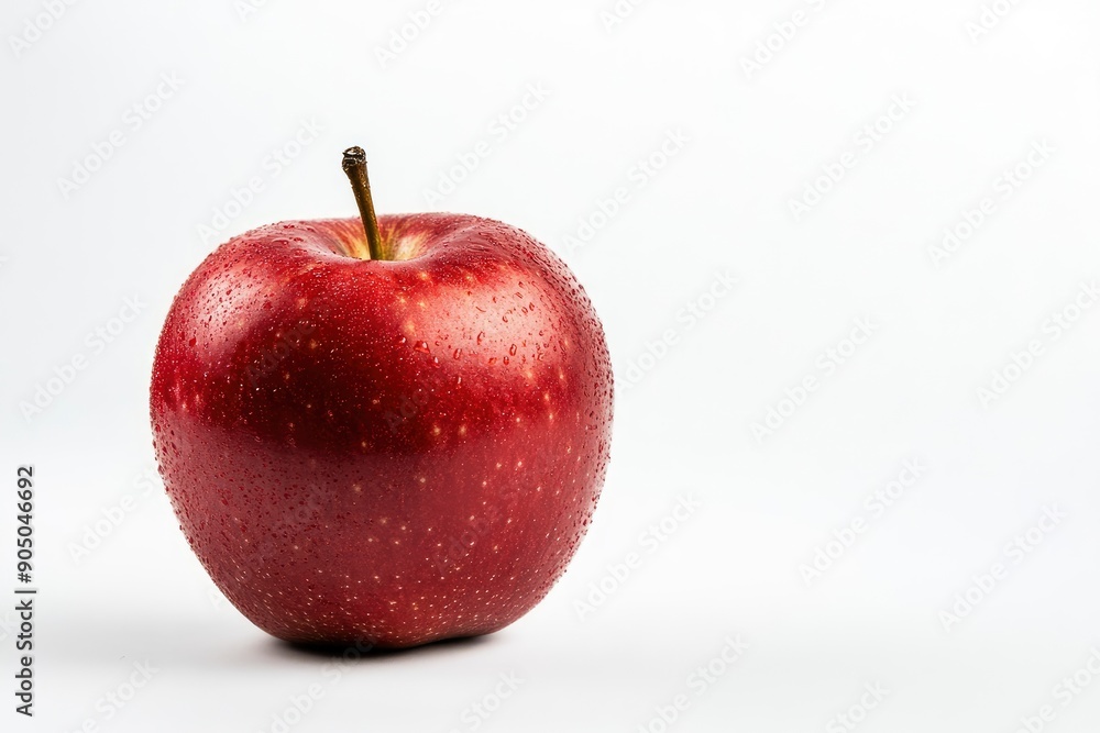 Red apple isolated on white background, full depth of field, ai Red apple isolated on white background, full depth of field, ai