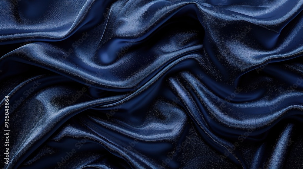 Fototapeta premium Midnight Blue Silk Drapery