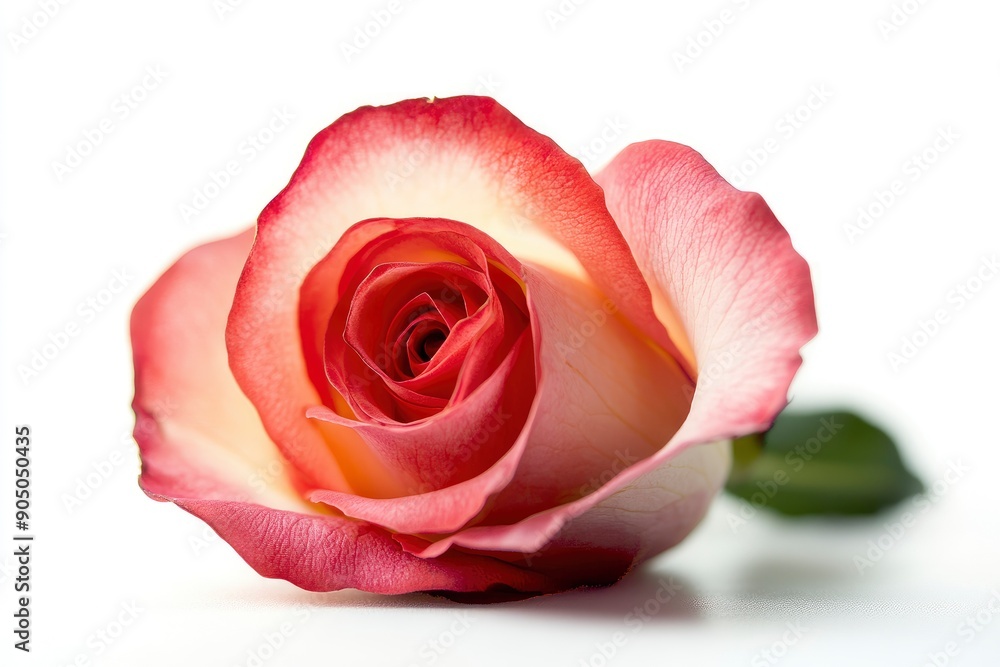 Fototapeta premium Rose isolated on white background, full depth of field , ai