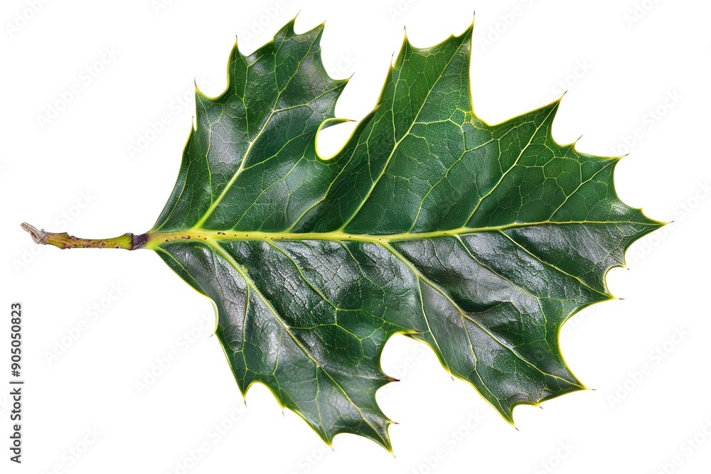Fototapeta premium Holly Leaf isolated on a white background