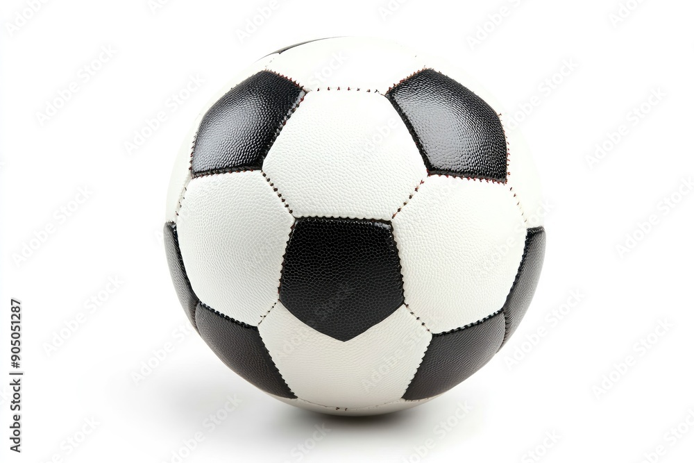 Soccer ball, Football, isolated on white background, full depth of field , ai Soccer ball, Football, isolated on white background, full depth of field , ai
