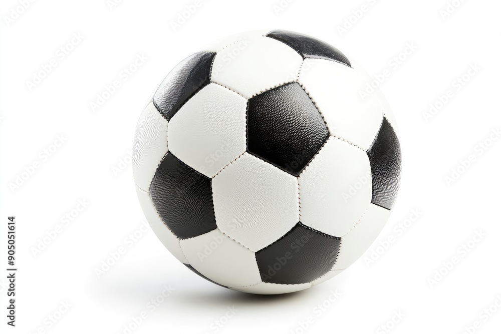 Soccer ball, Football, isolated on white background, full depth of field , ai Soccer ball, Football, isolated on white background, full depth of field , ai