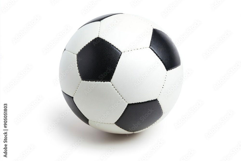 Soccer ball, Football, isolated on white background, full depth of field , ai Soccer ball, Football, isolated on white background, full depth of field , ai