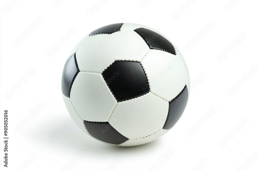 Soccer ball, Football, isolated on white background, full depth of field , ai Soccer ball, Football, isolated on white background, full depth of field , ai
