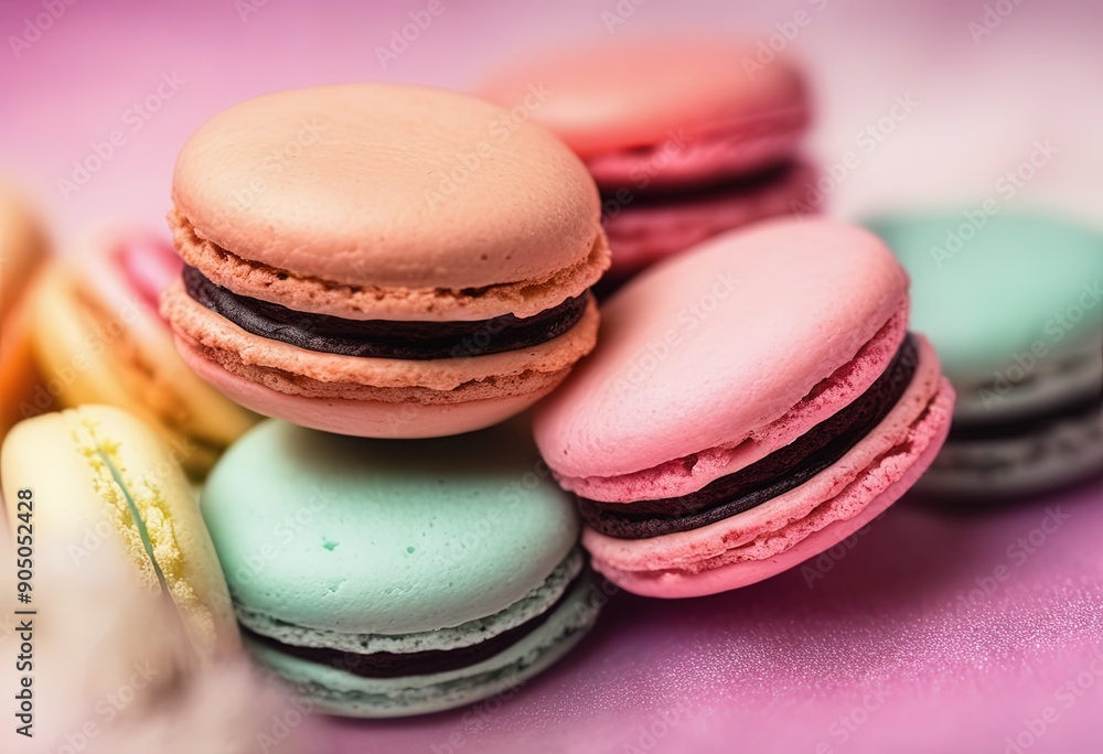 Fototapeta premium Colorful Macarons