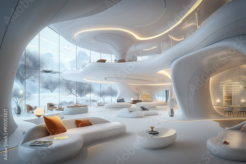 Futuristic interior