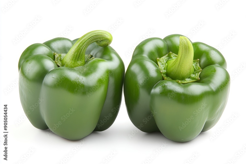 sweet Pepper, green Paprika, isolated on white background, full depth of field , ai sweet Pepper, green Paprika, isolated on white background, full depth of field , ai