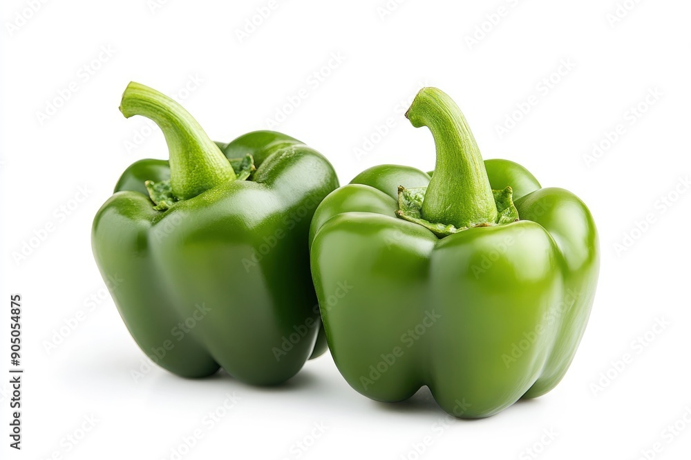 sweet Pepper, green Paprika, isolated on white background, full depth of field , ai sweet Pepper, green Paprika, isolated on white background, full depth of field , ai