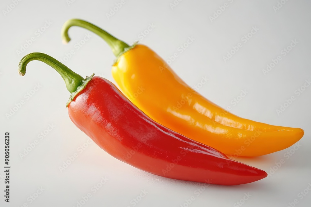 sweet Pepper, orange Paprika, isolated on white background, full depth of field, ai sweet Pepper, orange Paprika, isolated on white background, full depth of field, ai
