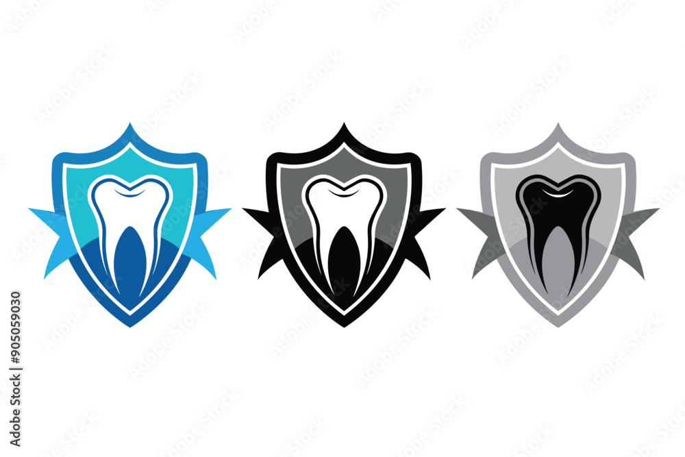 Obraz premium Teeth Icon Logo Abstract Illustration Art 