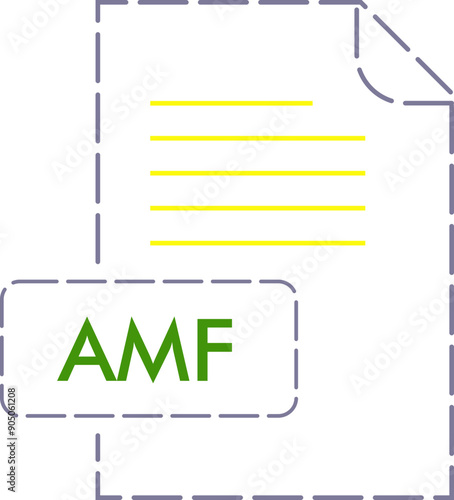 AMF icon type file type extension design  