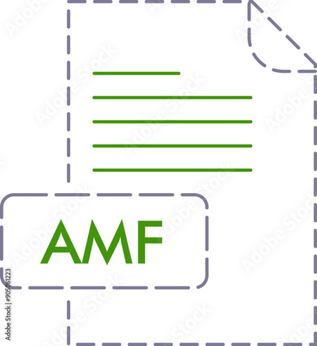 AMF icon type file type extension design  